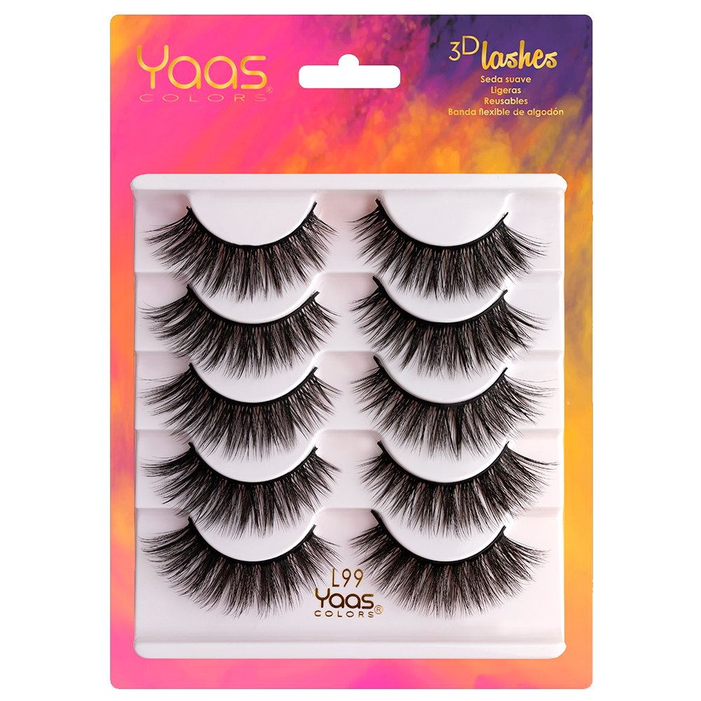 [0606795090808] L99 BANDEJA 5 PARES 3D LASHES