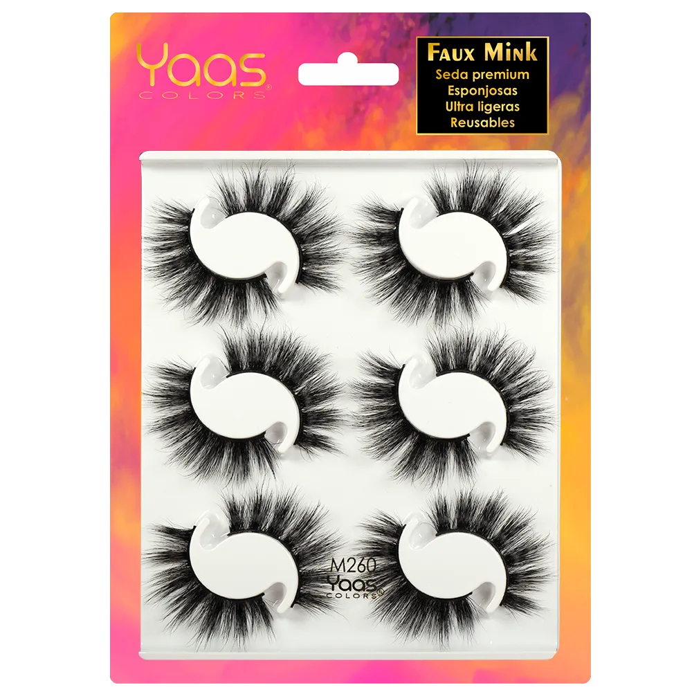 0073 M260 BANDEJA 6 PARES FAUX MINK LASHES