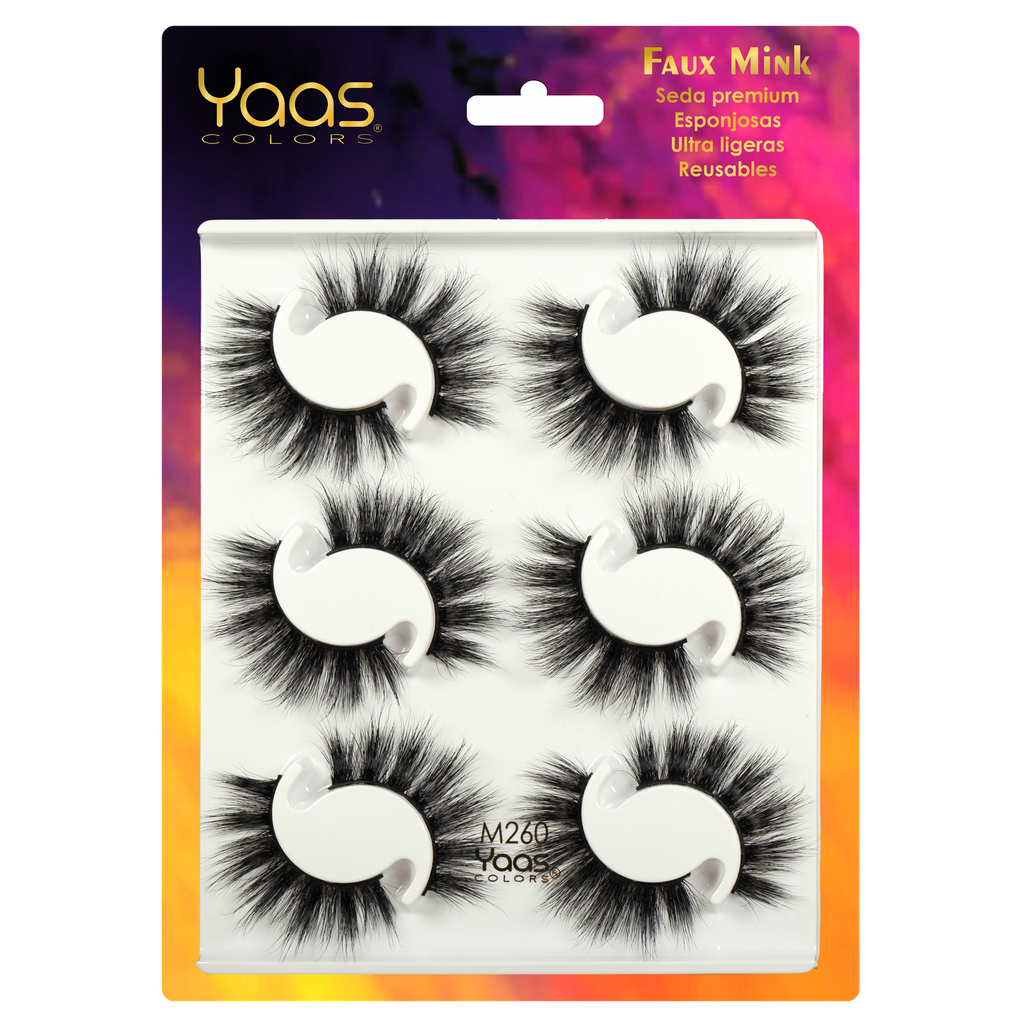 [0606795090846] 0073 M260 BANDEJA 6 PARES FAUX MINK LASHES