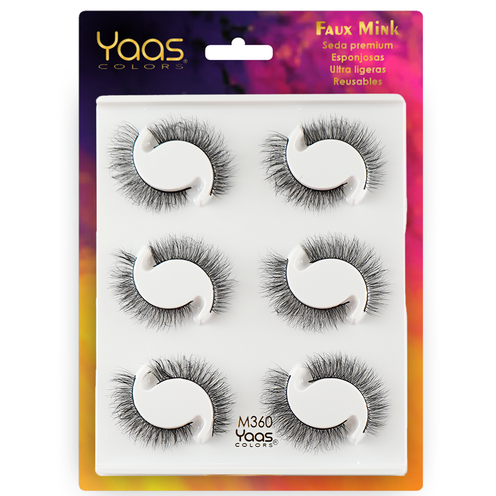 58 M360 BANDEJA 6 PARES FAUX MINK LASHES
