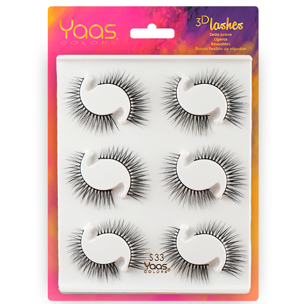 45 S33 BANDEJA 6 PARES 3D LASHES