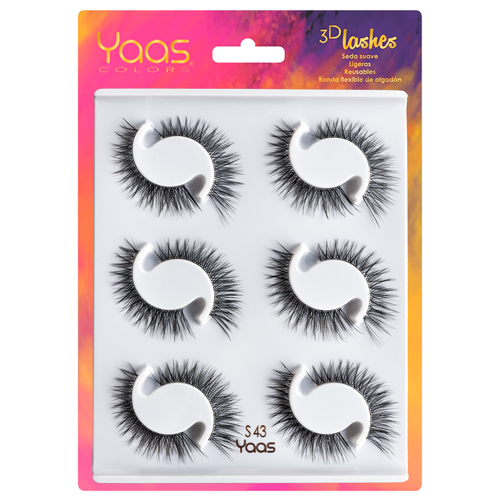 66 S43 BANDEJA 6 PARES 3D LASHES