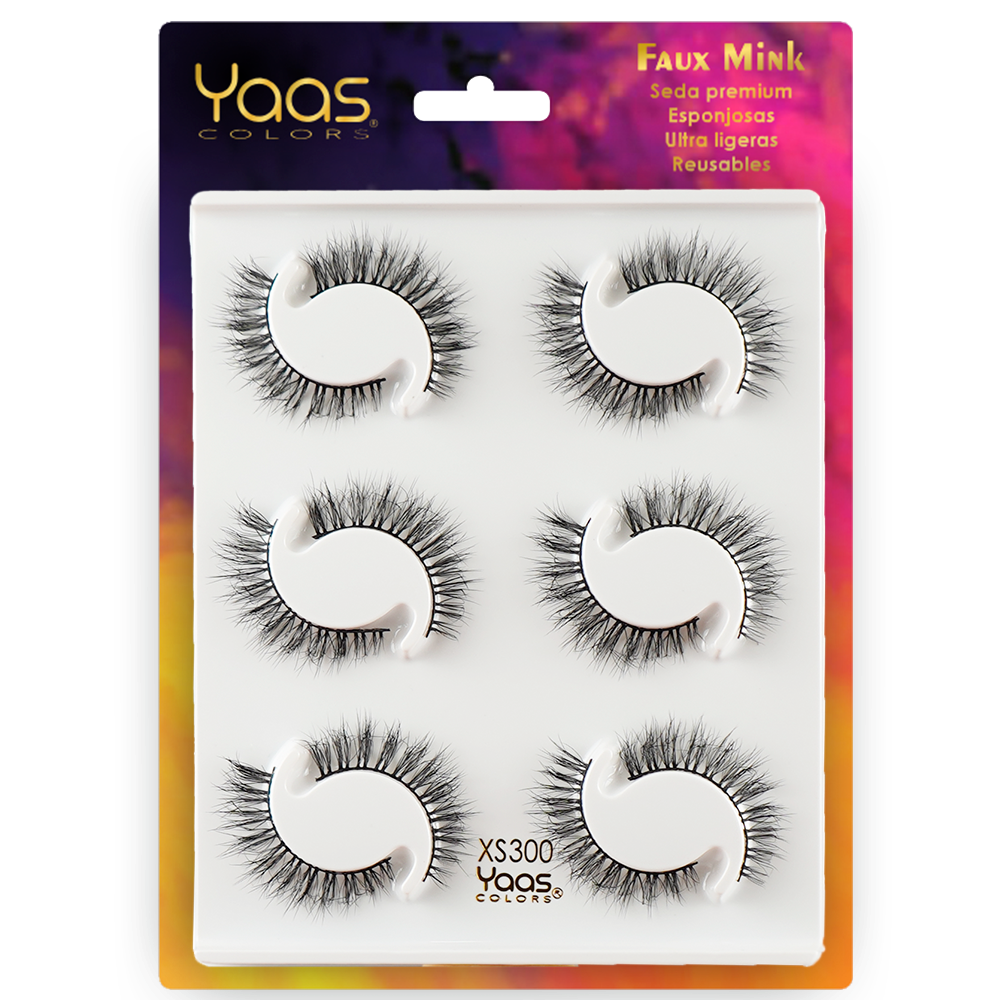 55 XS300 BANDEJA 6 PARES FAUX MINK LAHES