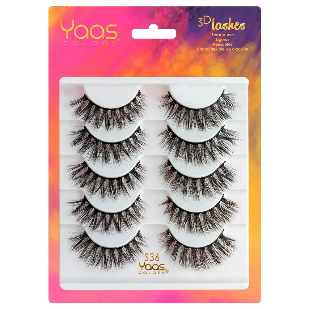 [0641956683741] 72 S36 3D LASHES 5 PARES