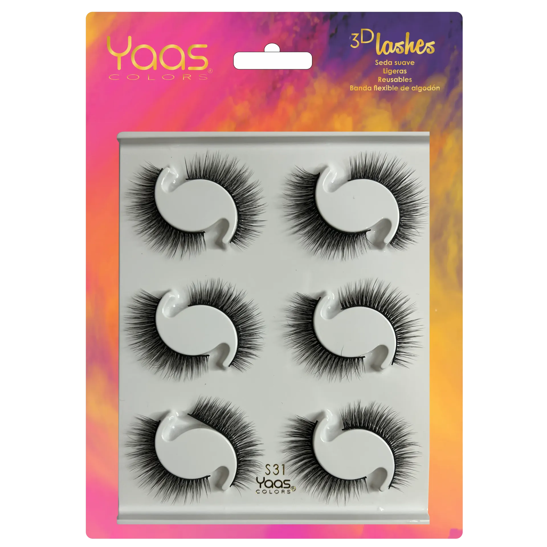 0058 S31 BANDEJA 6 PARES 3D LASHES