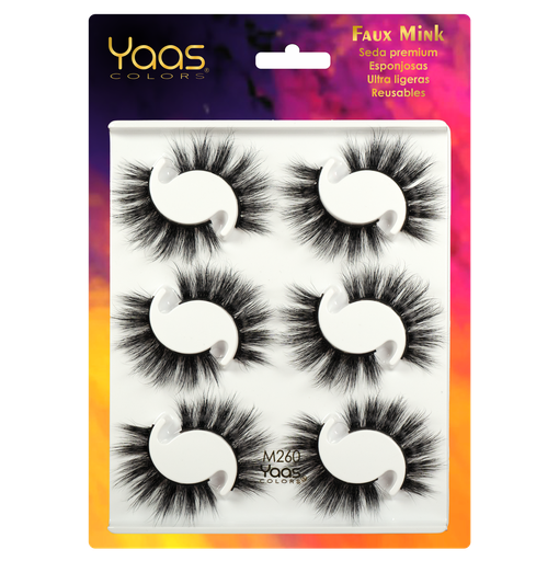 [0606795090846] 0073 M260 BANDEJA 6 PARES FAUX MINK LASHES