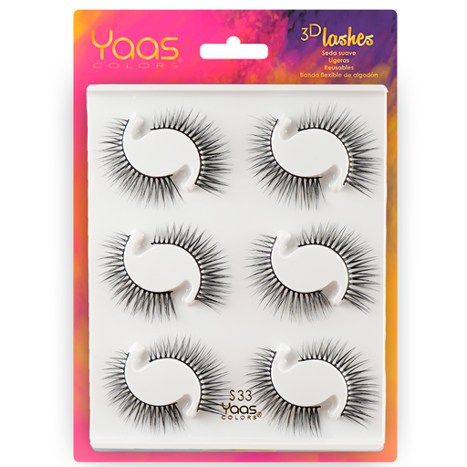 [0606795091676] 45 S33 BANDEJA 6 PARES 3D LASHES
