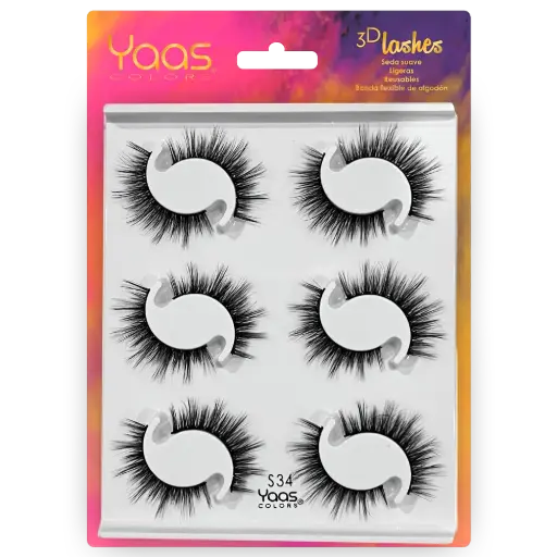 [0606795090723] 54 S34 BANDEJA 6 PARES 3D LASHES