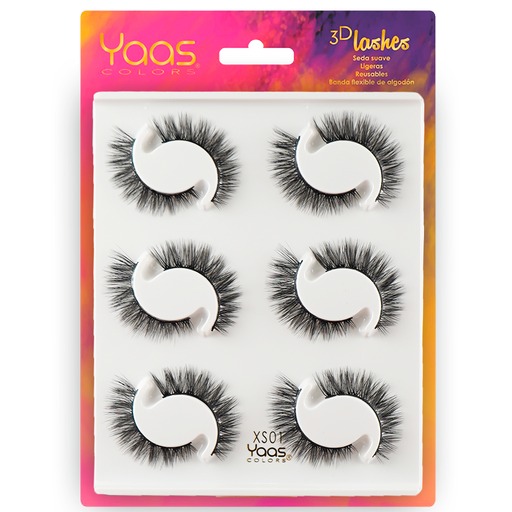 [0606795090686] 28 XS01 BANDEJA 6 PARES 3D LASHES