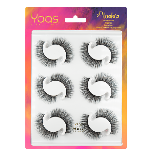 [0606795091829] 0049 XS07 BANDEJA 6 PARES 3D LASHES