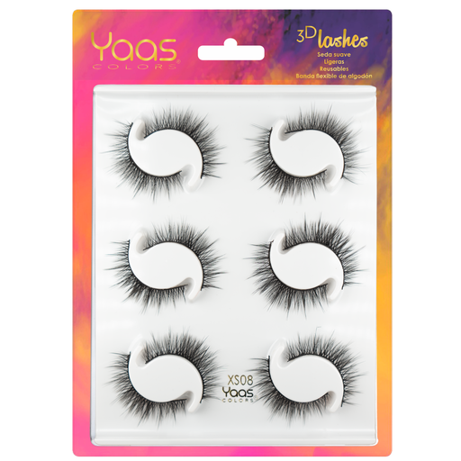 [0606795091836] 0050 XS08 BANDEJA 6 PARES 3D LASHES