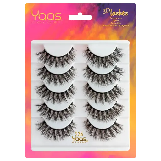 [0641956683741] S36 3D LASHES 5 PARES